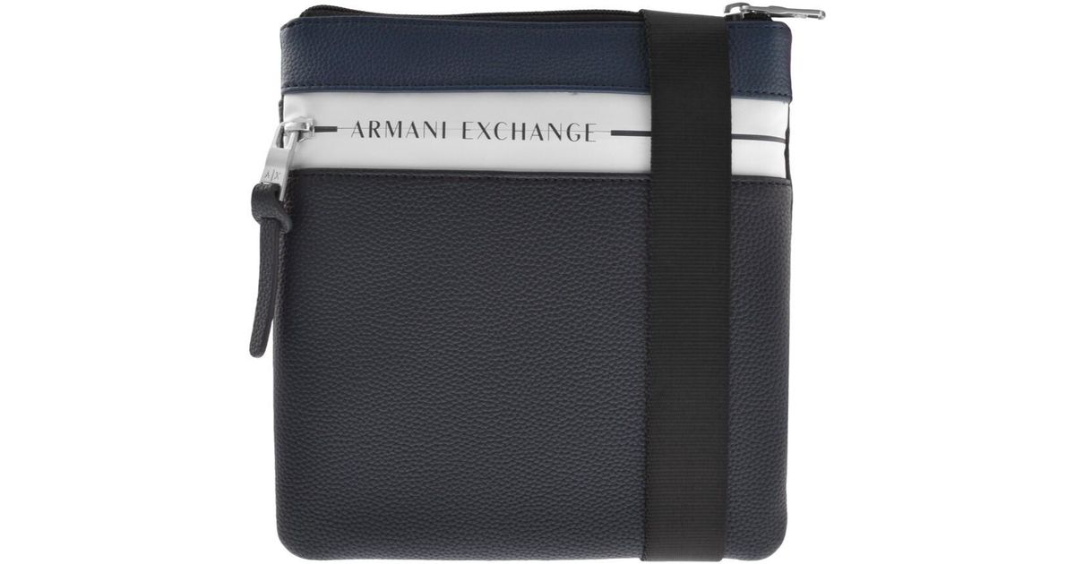 Armani Exchange Logo Messenger Bag in Black for Men Lyst