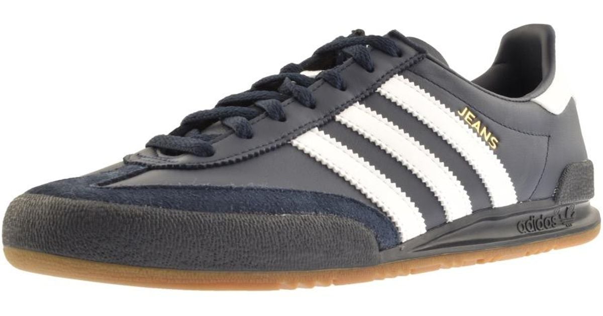 adidas navy jeans trainers