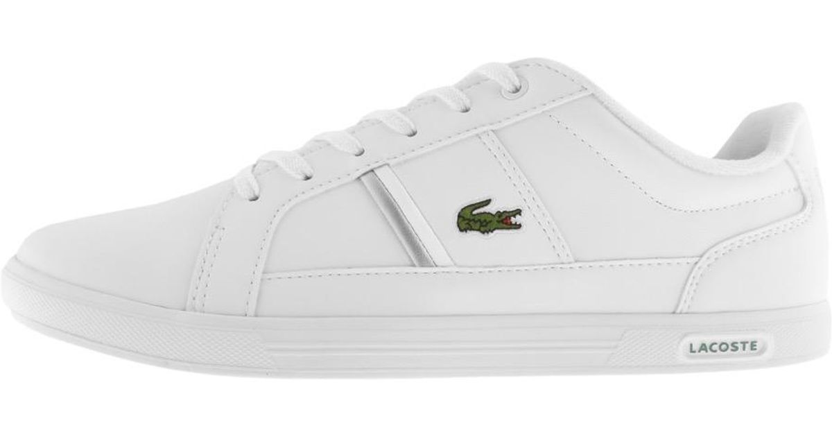 Lacoste Leather Europa Trainers in White for Men - Lyst