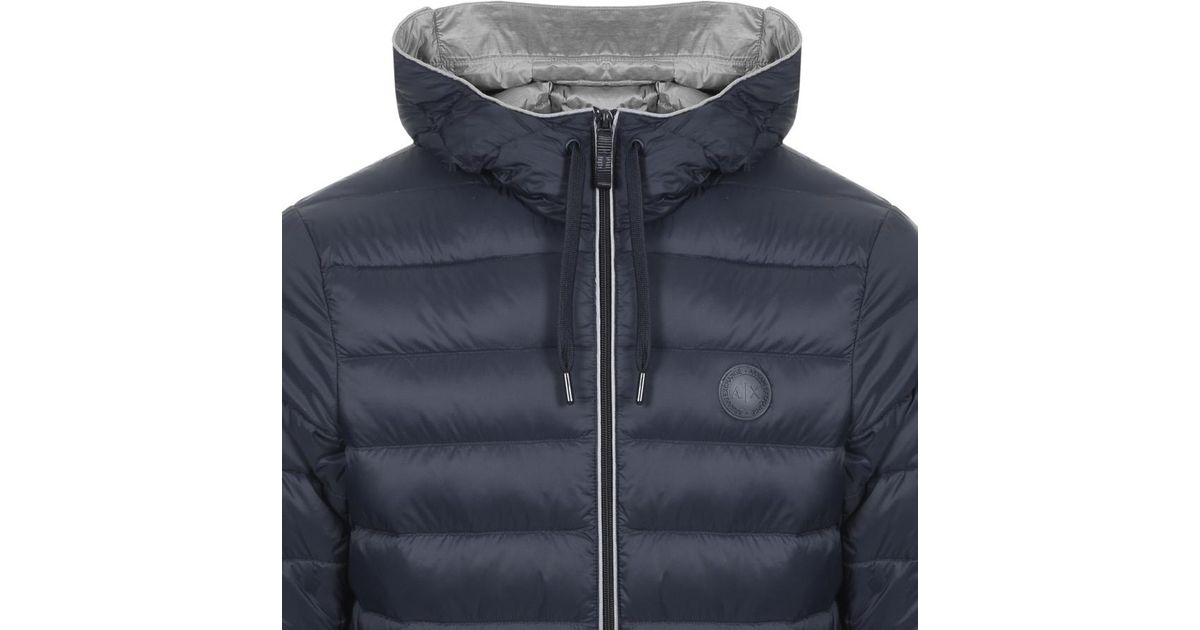 armani exchange hooded down jacket