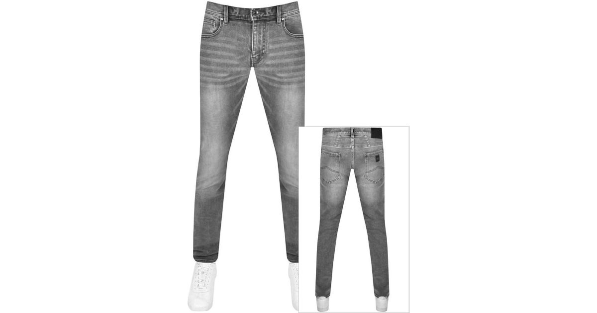 Armani Exchange J13 Slim Fit Jeans in Gray for Men | Lyst