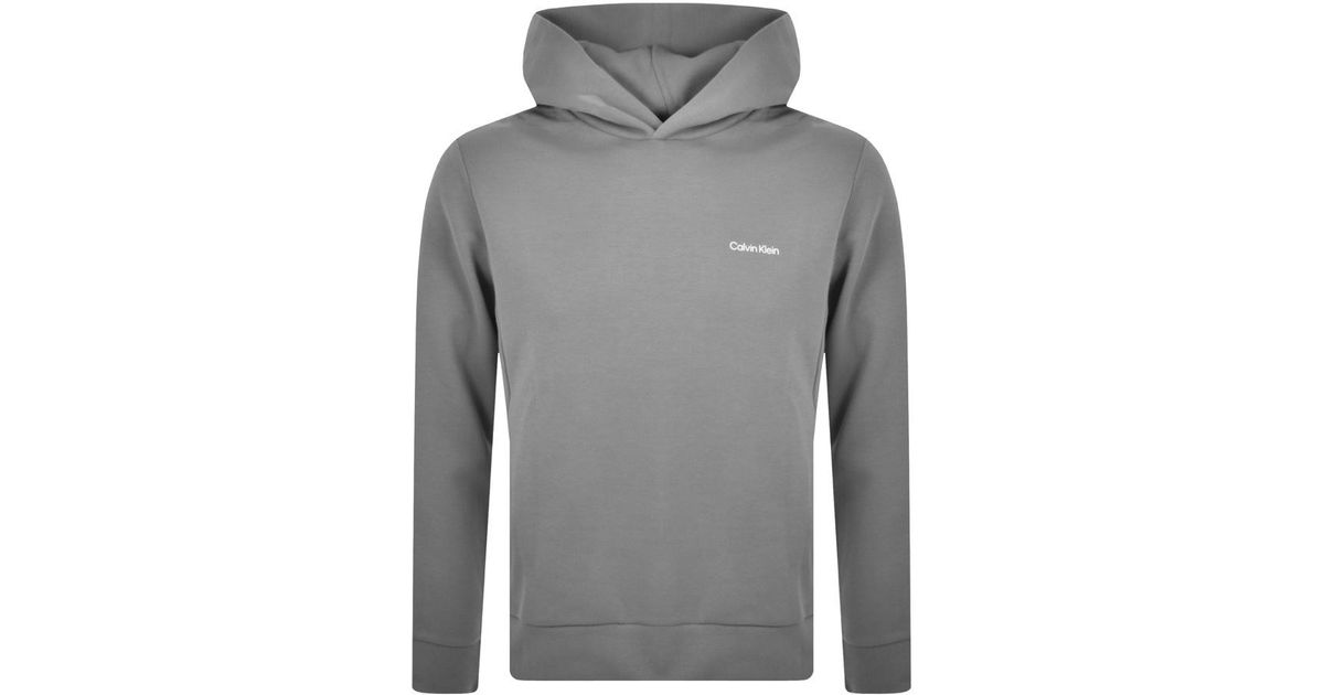 Calvin Klein Organic Cotton Logo Sweatshirt in Grey Mens Clothing Activewear for Men Grey gym and workout clothes Sweatshirts 