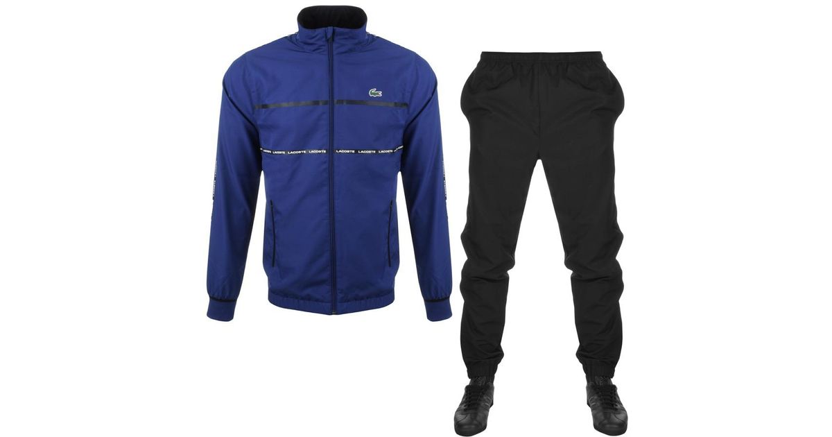lacoste blue tracksuit