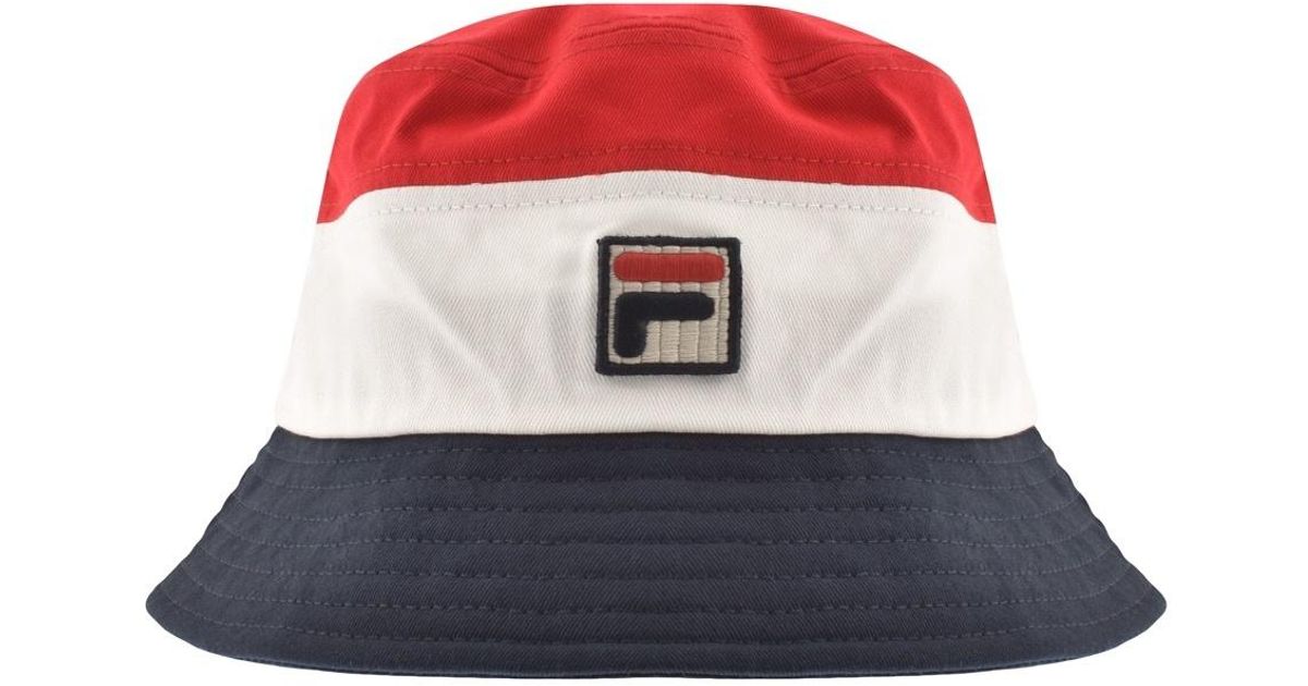 financiën Prooi schommel Fila Tabbs Bucket Hat in Red for Men | Lyst