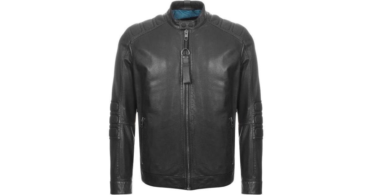 boss jagson leather jacket