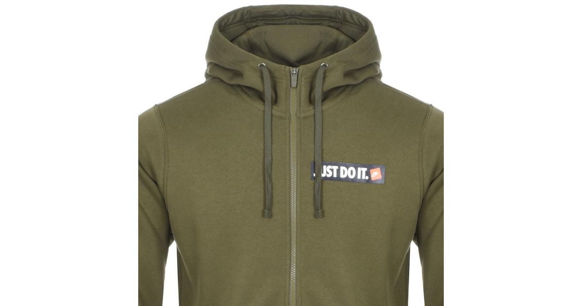 nike just do it hoodie green