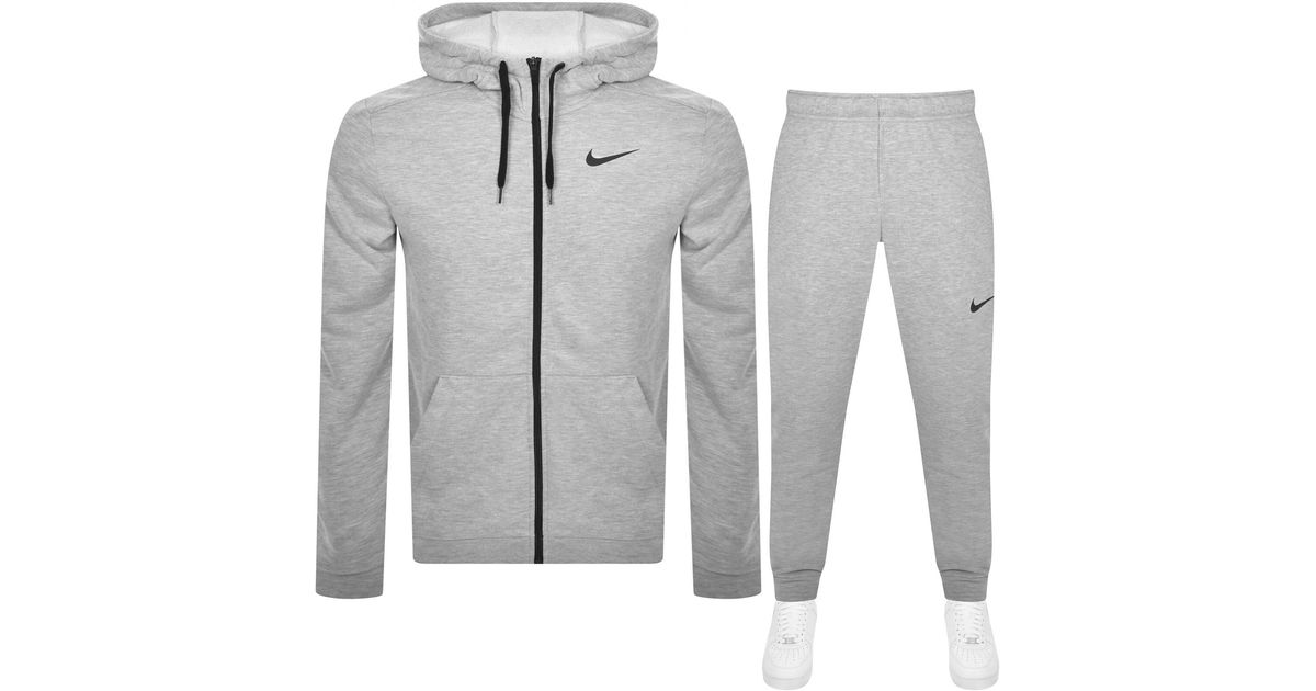 Grey nike tracksuit no hood outlet