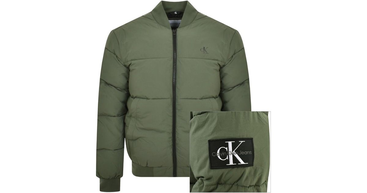 Calvin Klein Jeans Commercial Bomber Jacket in Green for Men | Lyst | Übergangsjacken