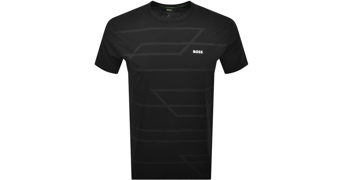 BOSS Boss Pattern T Shirt in Black for Men | Lyst