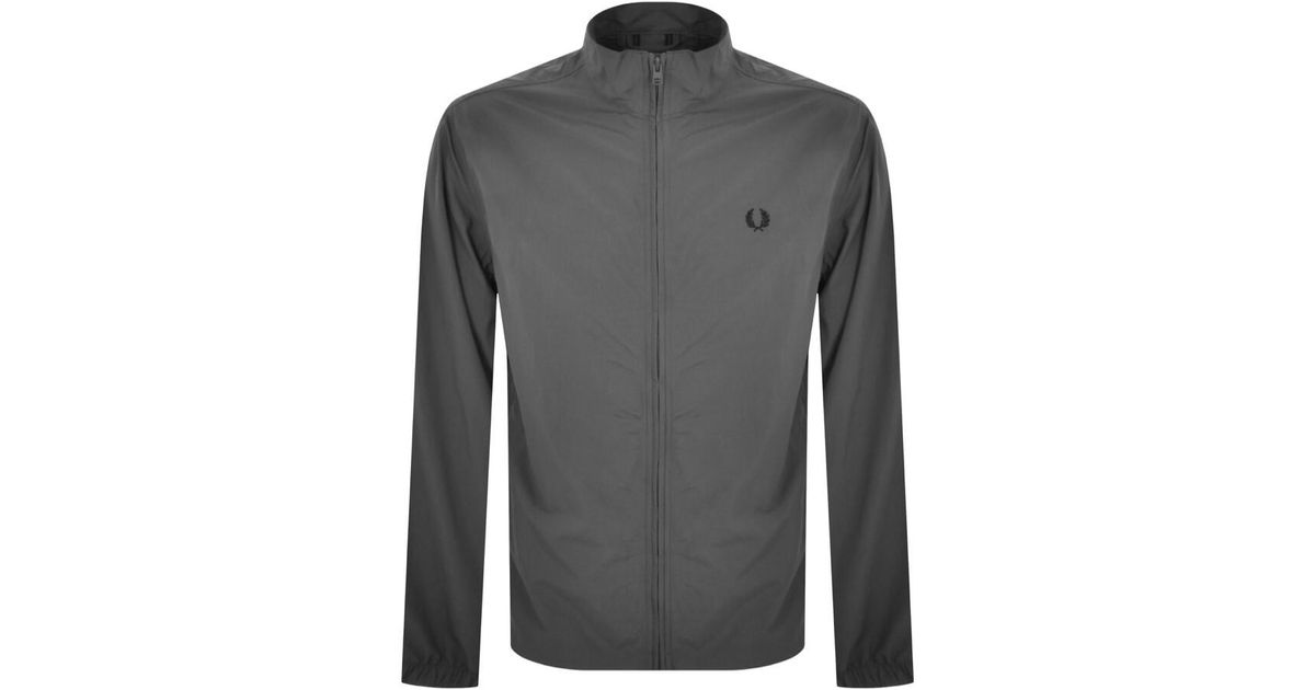 Fred Perry Woven Track Jacket in Gray for Men Lyst Fred Perry Woven Track Jacket in Gray for Men Lyst