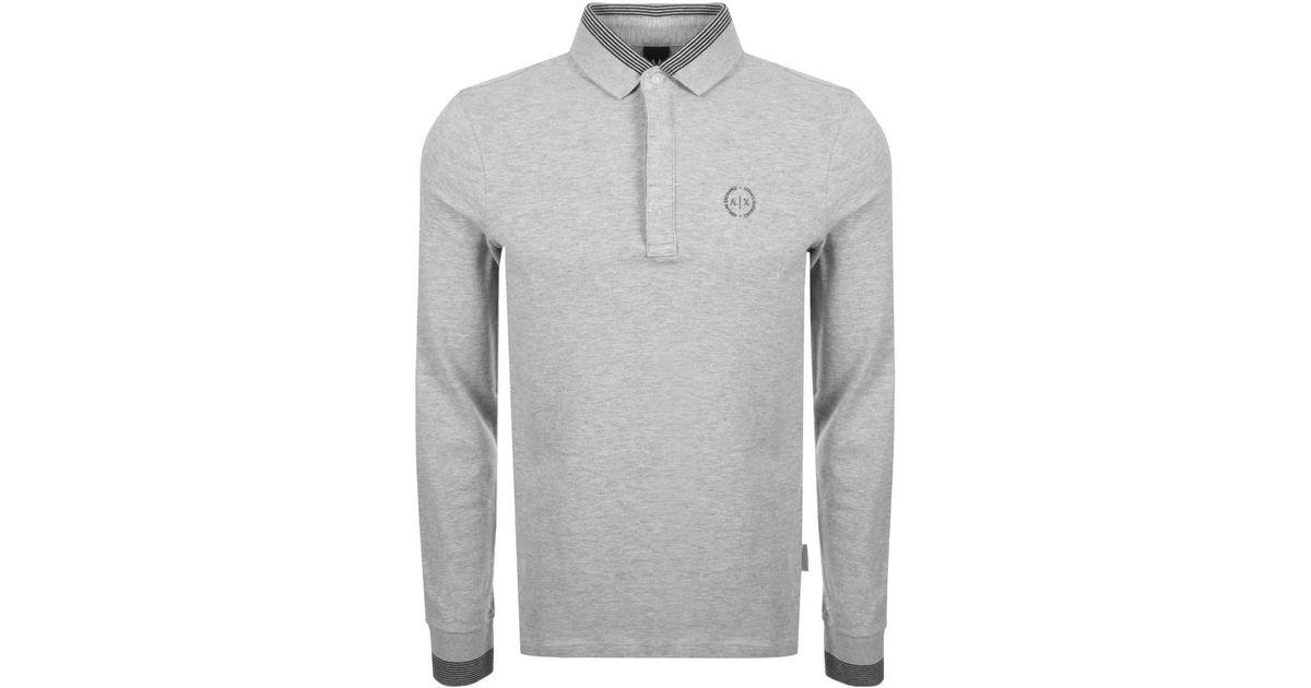 armani exchange long sleeve polo