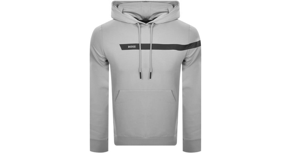 Mens grey clearance hugo boss hoodie