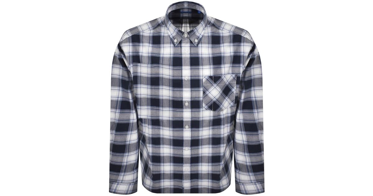 Hugo Ebill HUGO Ebill Long Sleeve Shirt in Blue for Men | Lyst UK