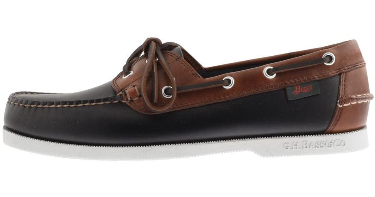 G.H. Bass & Co. Weejun Jetty Ii Leather Boat Shoes in Blue for Men Lyst
