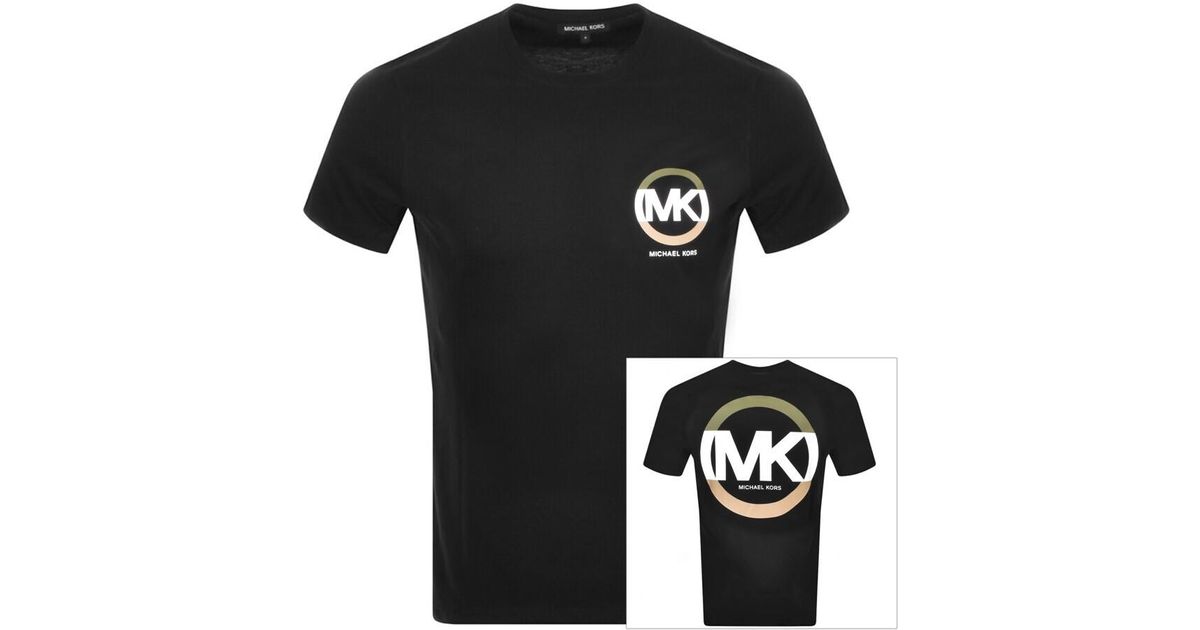 Michael Kors Cotton Short Sleeve Victory Logo T Shirt Bla in Black 