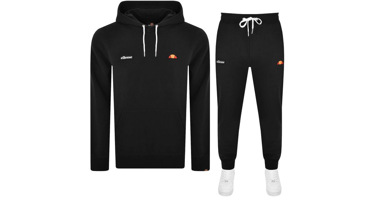 Ellesse tracksuit black hotsell