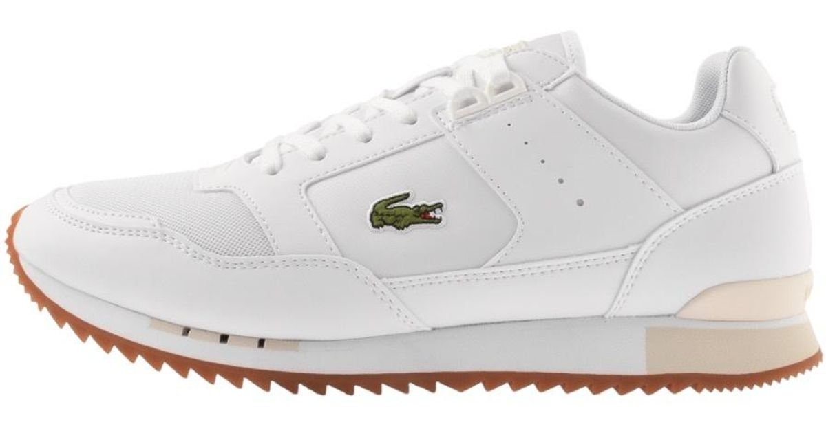 Lacoste Leather Partner Piste Trainers in White for Men | Lyst