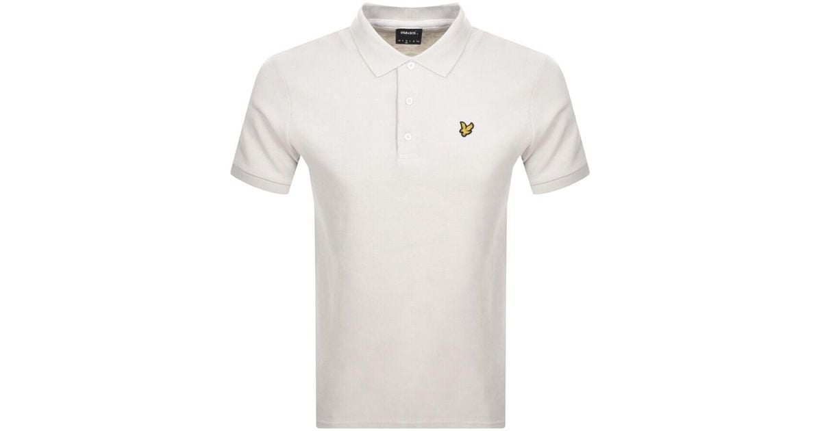 Lyle & Scott Cuffed Polo T Shirt in White for Men | Lyst UK