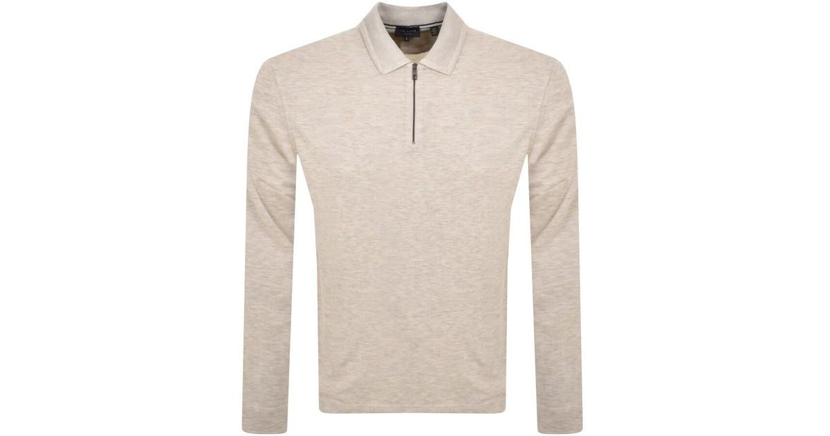 Ted Baker Karpol Polo T Shirt in Natural for Men | Lyst