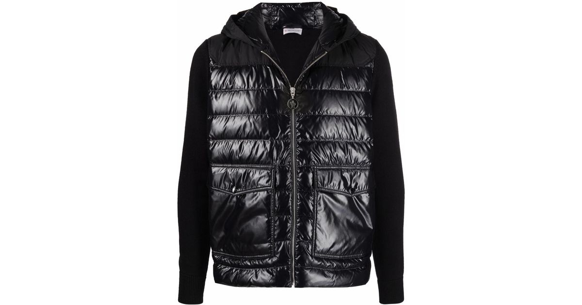 Mens Jackets Moncler Jackets Moncler Cotton Padded Hooded Jacket in Black for Men Save 3% 