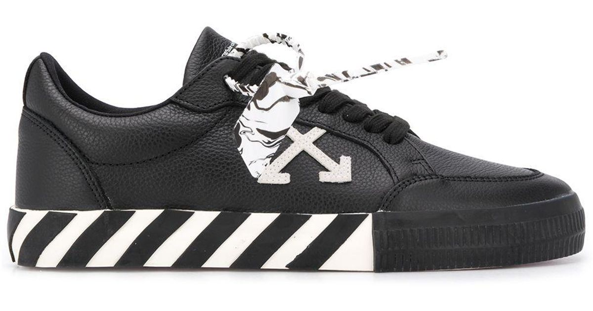 off white vulcan low leather trainers