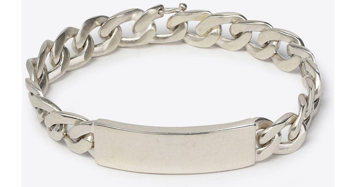 Lyst Maison Margiela Anonymous Id Bracelet In Metallic For Men