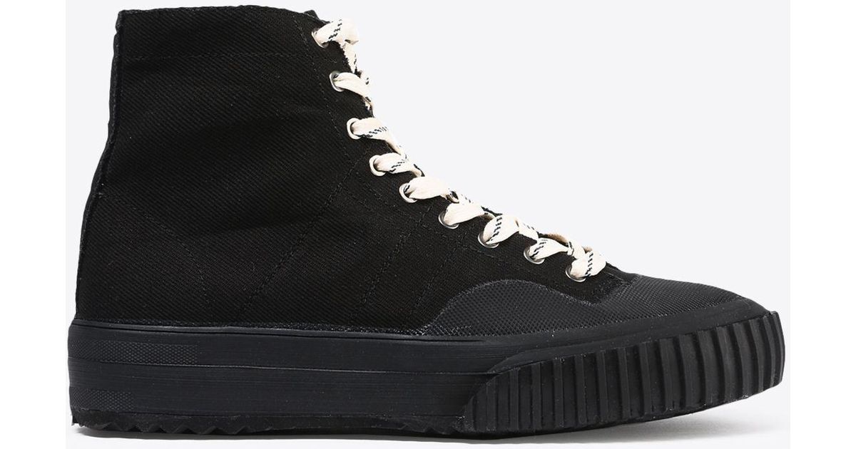 black high top canvas shoes