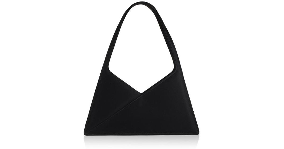 Accordion Small Leather Shoulder Bag in Black - MM 6 Maison Margiela