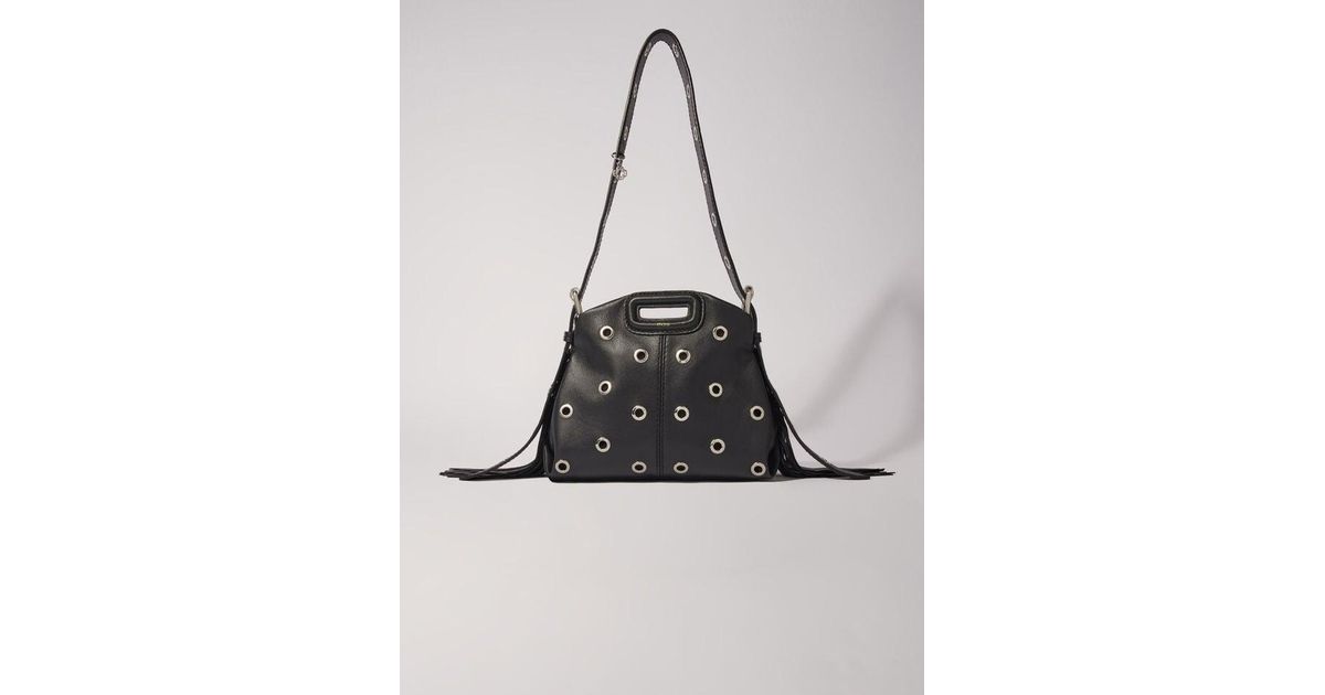 Maje Miss M Mini Eyelet Leather Bag in Metallic | Lyst UK