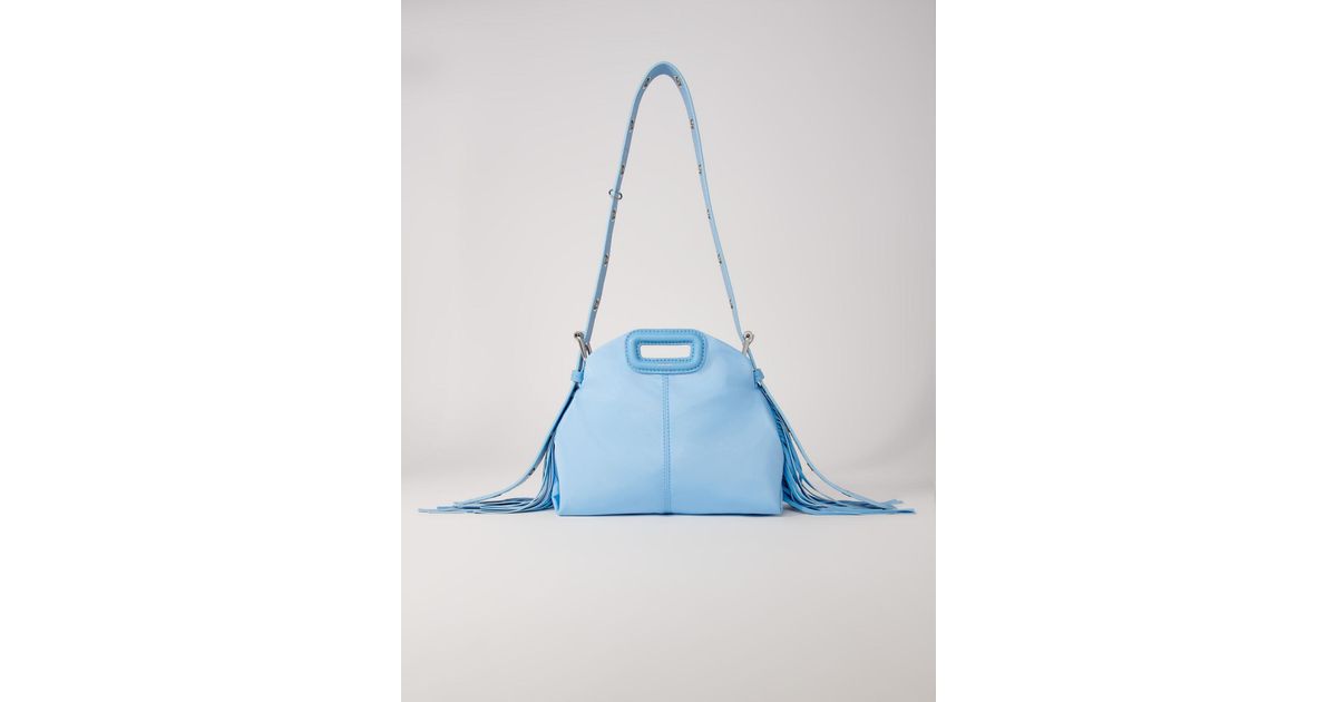 Maje Woman's Polyester Leather: Soft Mini Miss M Bag For Spring/summer, One  Size, In Color Blue / Blue | Lyst