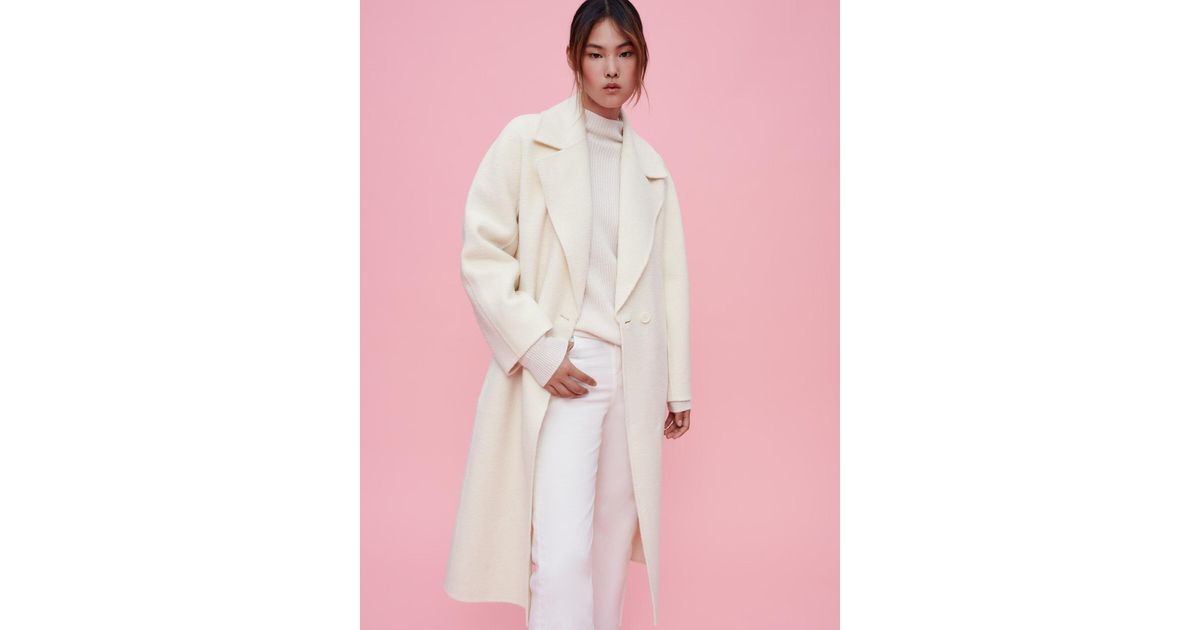 maje textured double faced coat