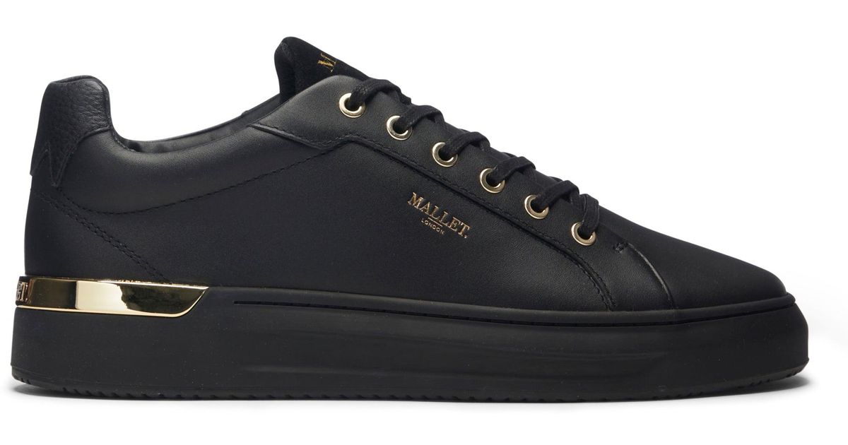 Mallet Grftr Midnight Leather Gold in Black for Men Lyst UK