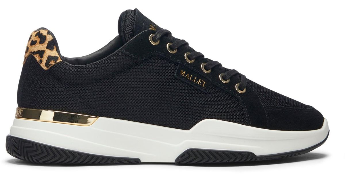 leopard print mallet trainers