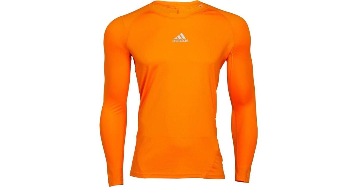 adidas orange long sleeve shirt