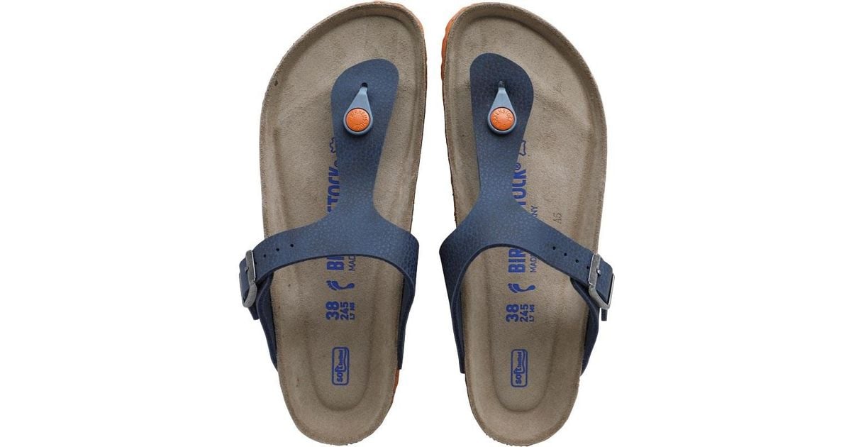 birkenstock gizeh desert soil blue