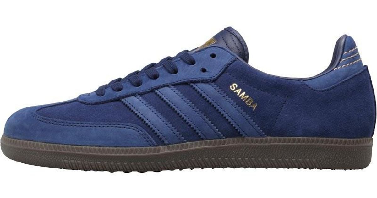 adidas samba blue and gold