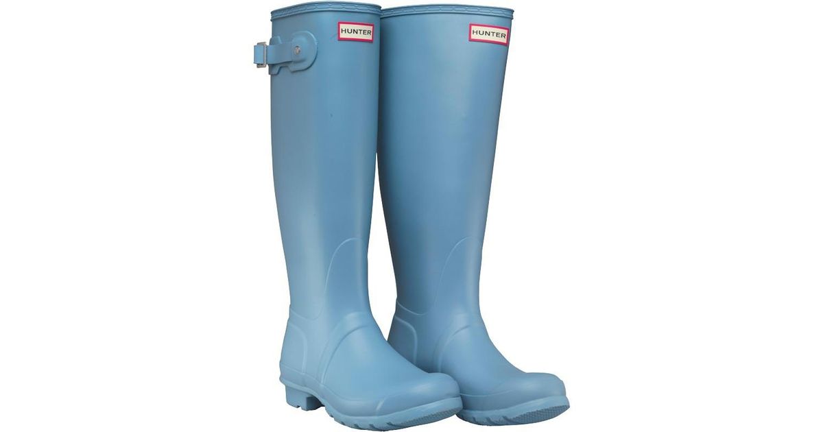 light blue hunter boots