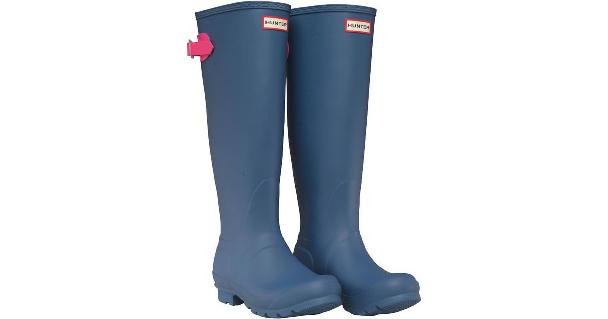 dark blue hunter boots