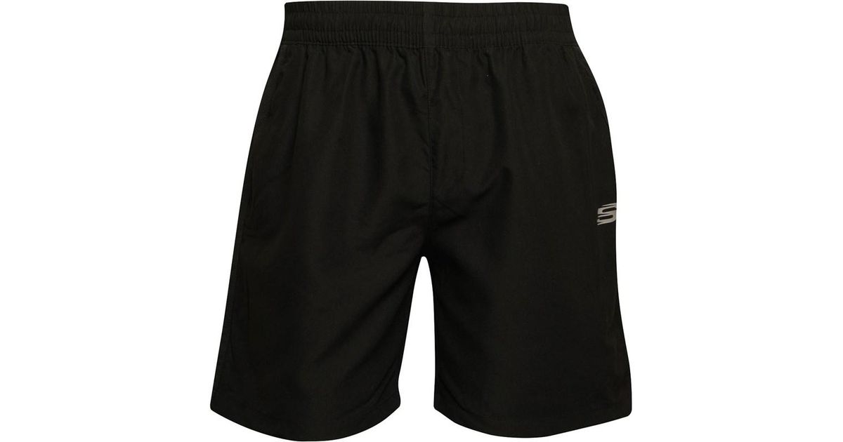 skechers shorts white