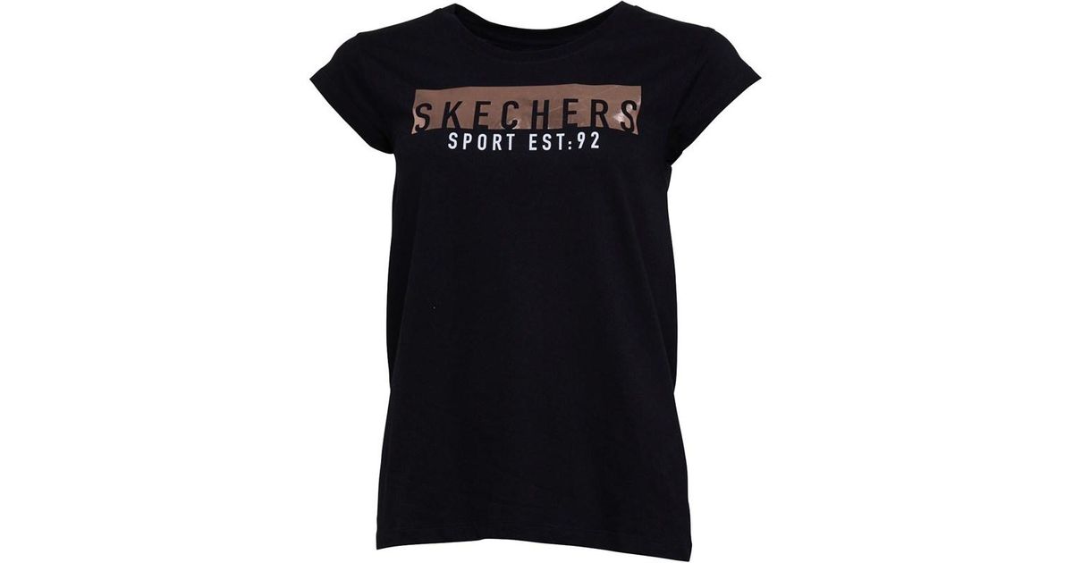 skechers t shirt black