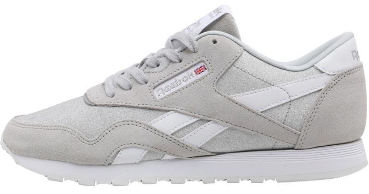reebok silver glitter sneakers