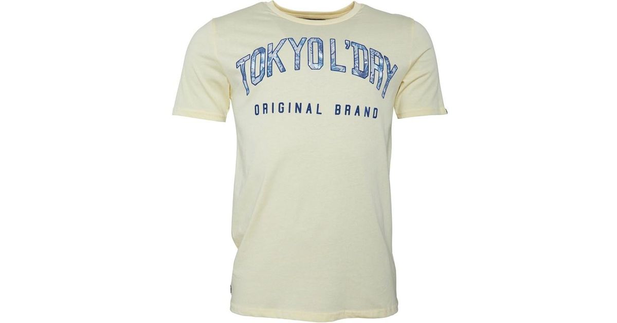 Tokyo Laundry Mokapu Bay T-shirt Lichtgeel voor heren - Lyst