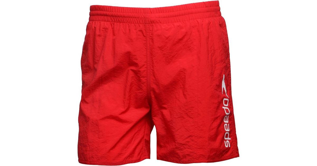 speedo red shorts