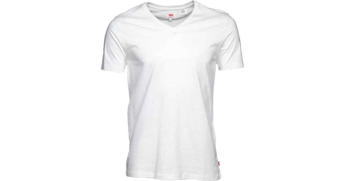 levi's v neck white t shirt