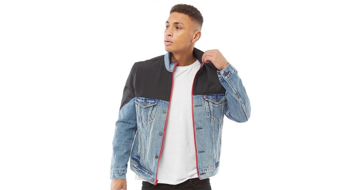 unbasic mockneck trucker jacket