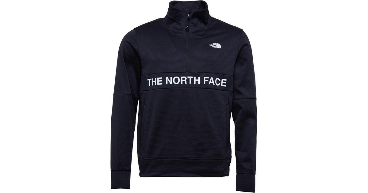 the north face train logo quarter zip pullover hoodie