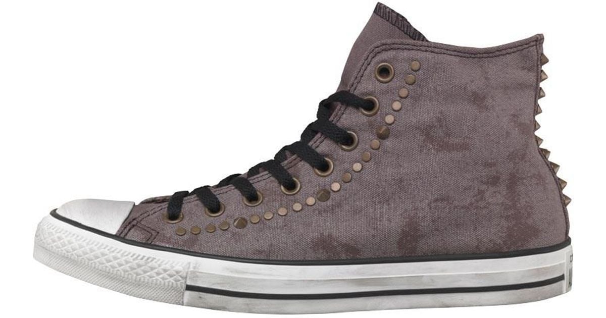 grey studded converse