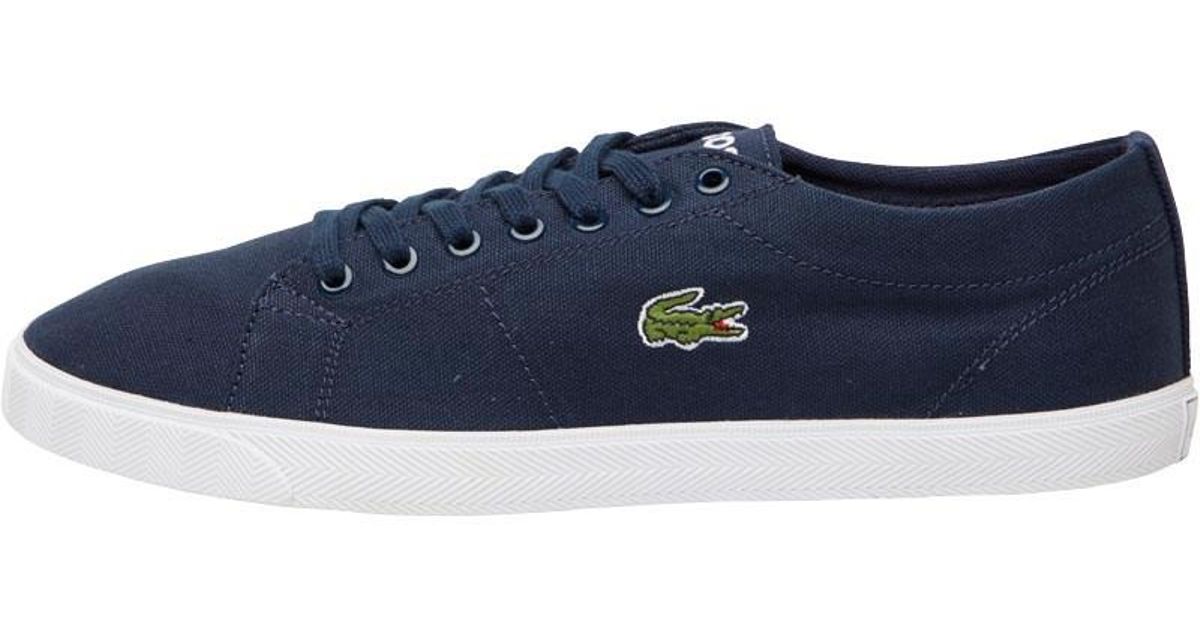 lacoste mens riberac canvas trainers