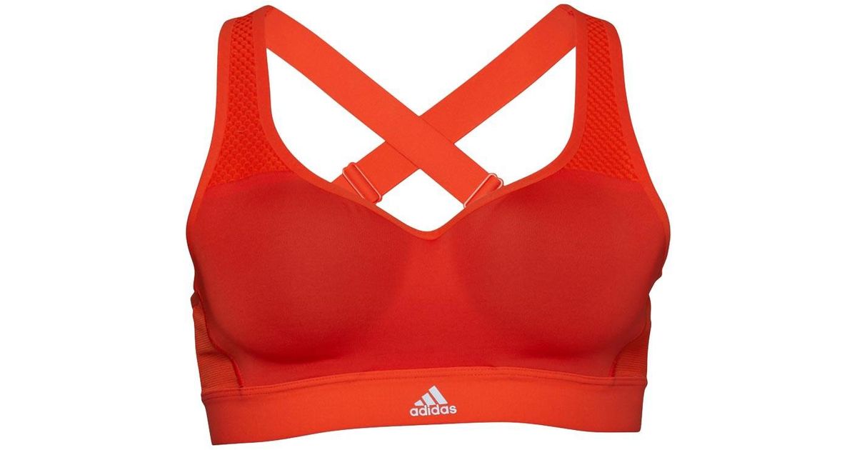 red adidas sports bra