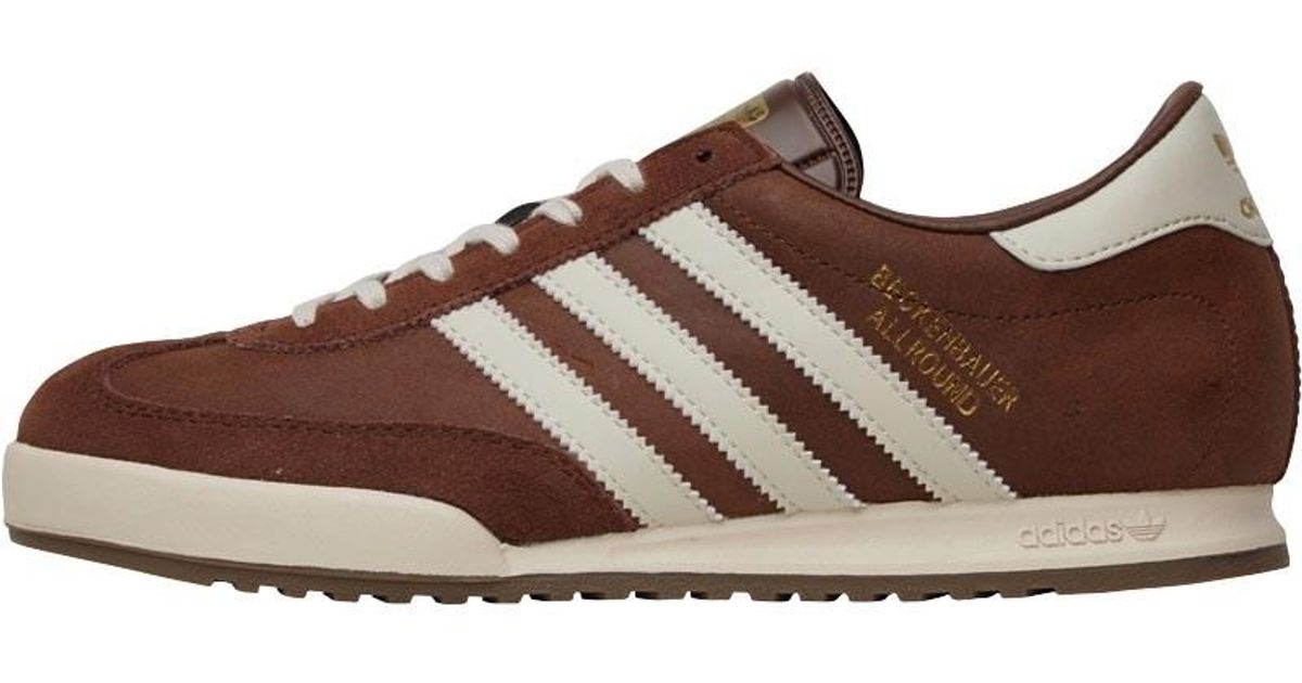 adidas originals mens beckenbauer all round trainers vintage brown white